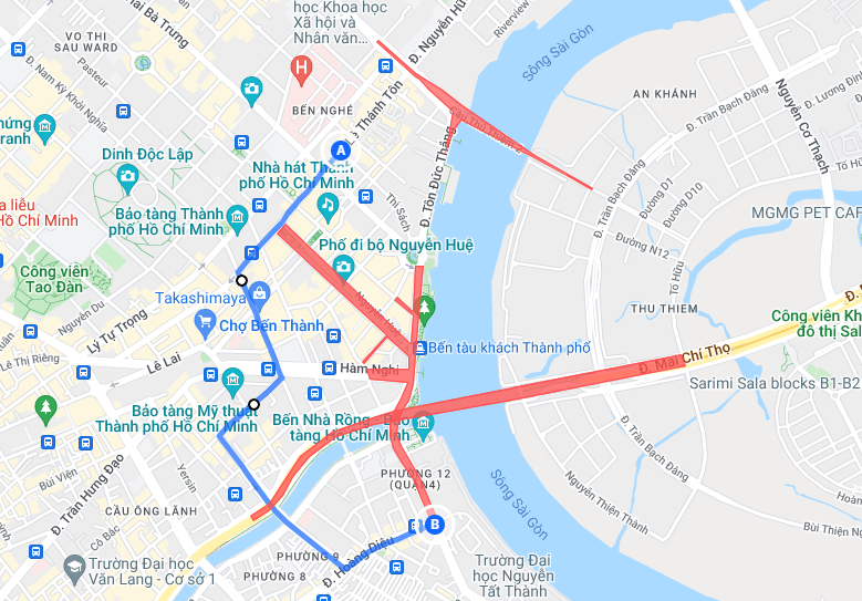 TP.HCM cam xe nhieu tuyen duong gan noi ban phao hoa le 30/4 anh 1