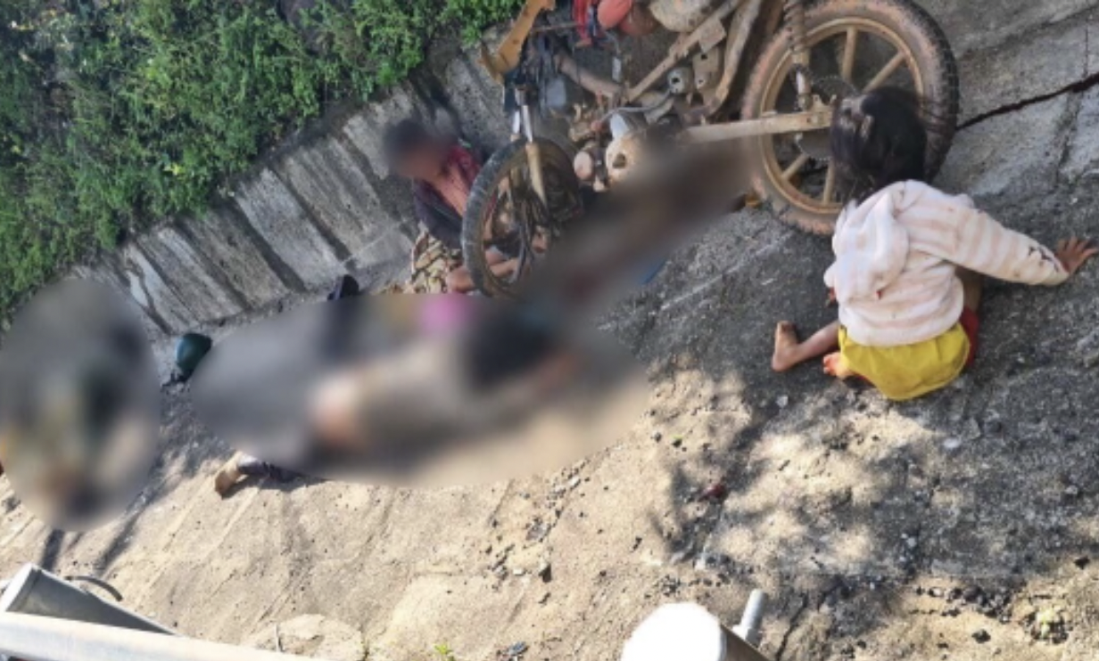 Gap nan tren quoc lo 19, ca gia dinh 5 nguoi thuong vong hinh anh