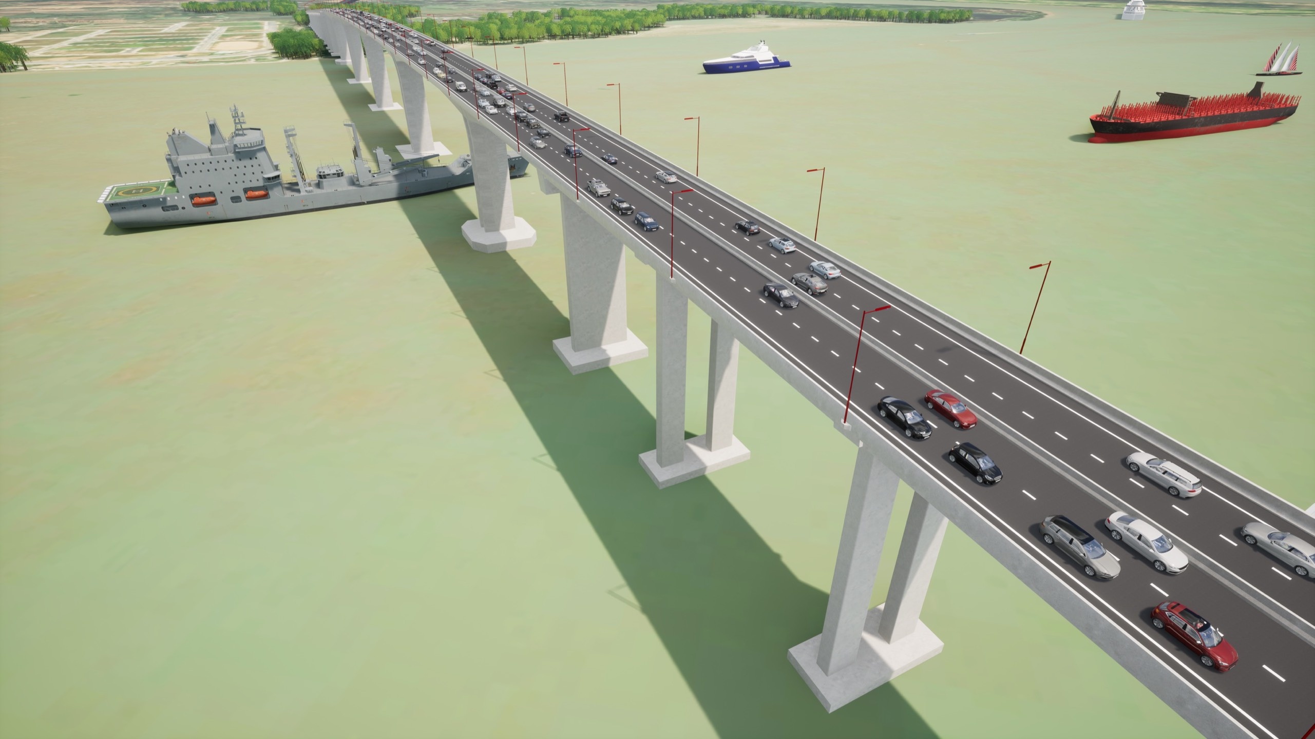 Hon 1.800 ty xay cau Nhon Trach thuoc duong vanh dai 3 TP.HCM anh 1