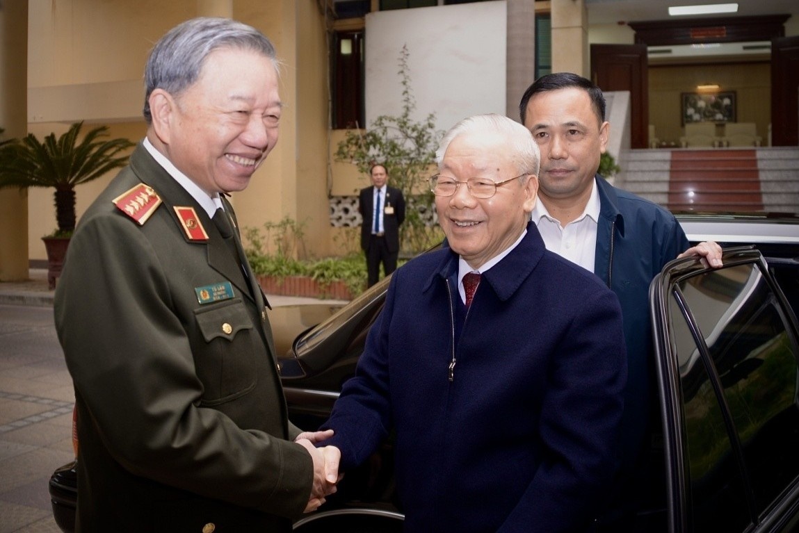 Tong bi thu Nguyen Phu Trong du hoi nghi Dang uy Cong an Trung uong hinh anh