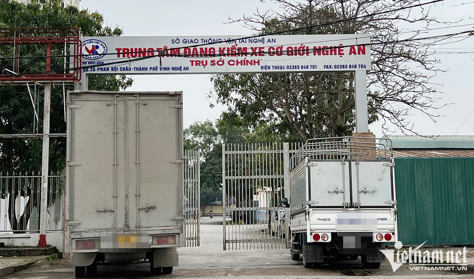 Trung tam Dang kiem xe co gioi Nghe An chua the hoat dong tro lai hinh anh
