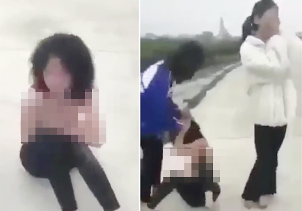 Nu sinh lop 7 bi ban lot ao, danh vao mat hinh anh