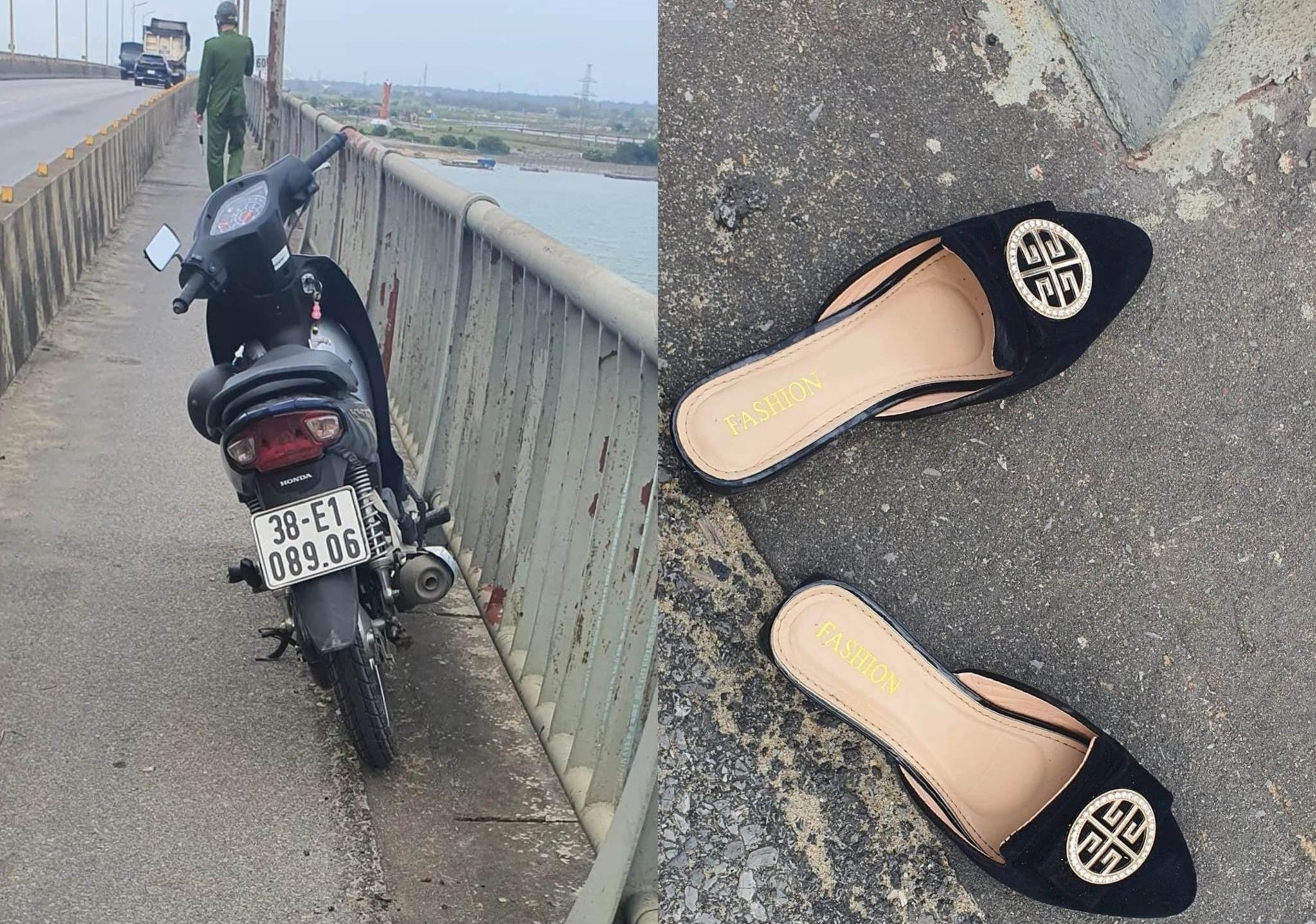 De lai buc thu roi nhay cau tu tu, nguoi phu nu may man duoc cuu hinh anh