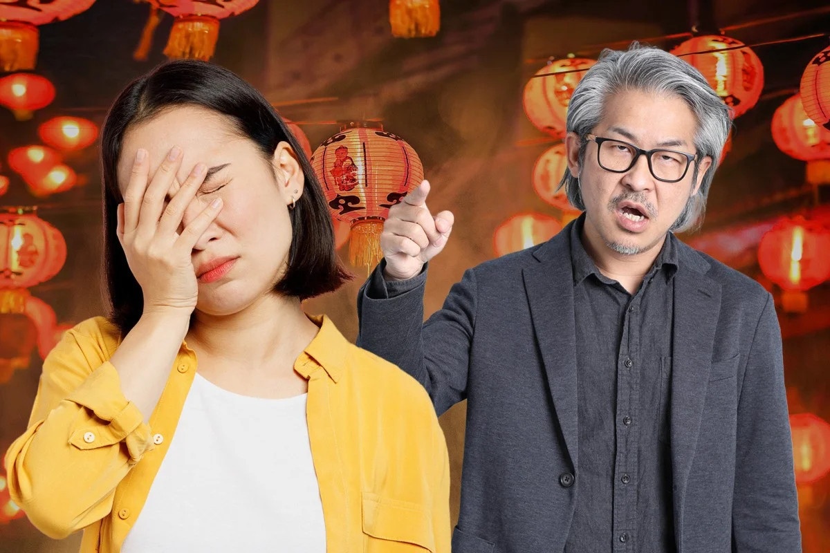 Nguoi phu nu Trung Quoc bi bo chong tat vi xin ve tham bo me dip Tet hinh anh