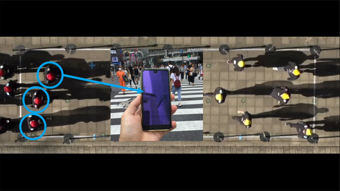 Thi nghiem hanh vi cua nguoi di bo dung dien thoai hinh anh