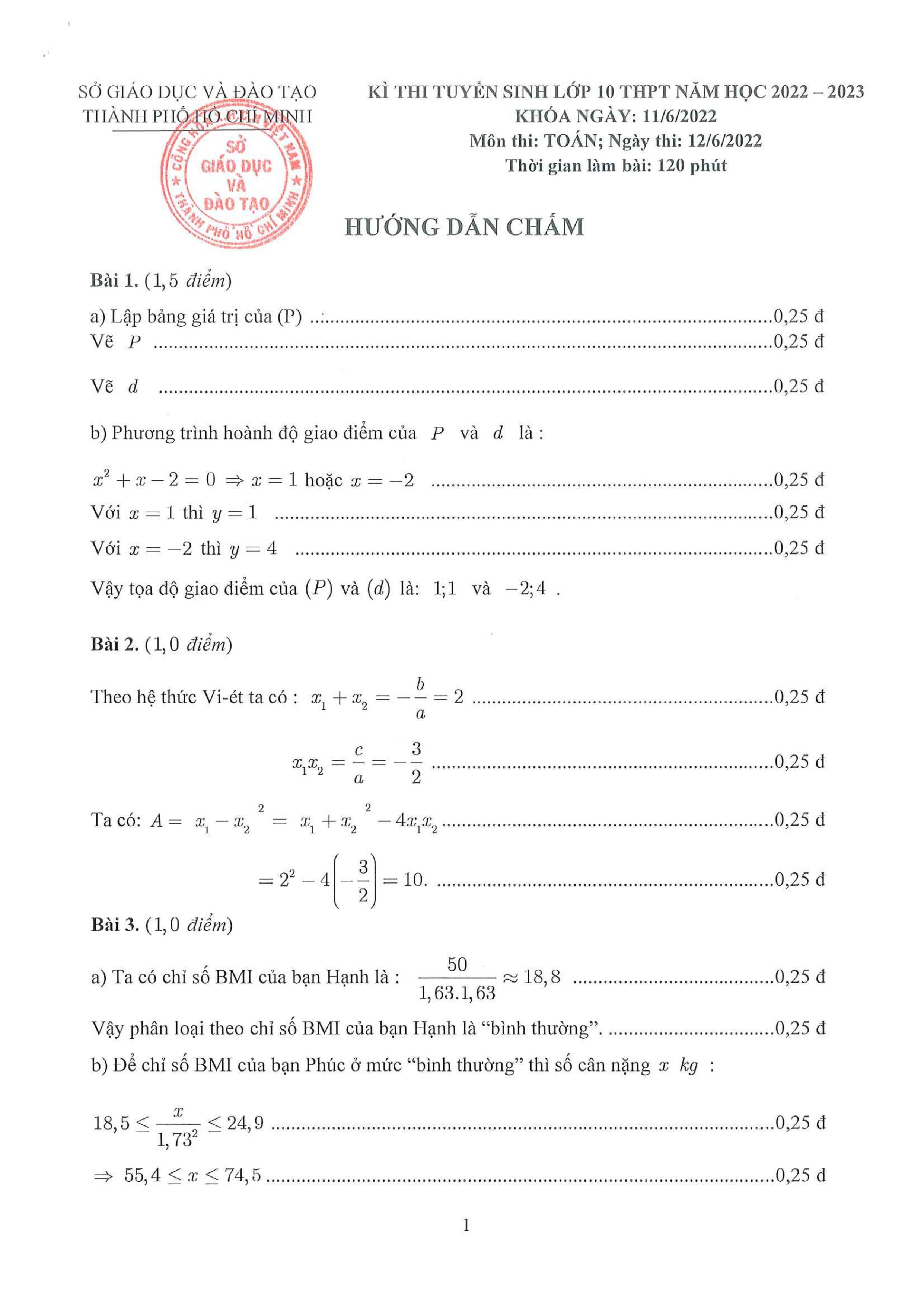 Dap an chinh thuc de thi lop 10 TP.HCM anh 2