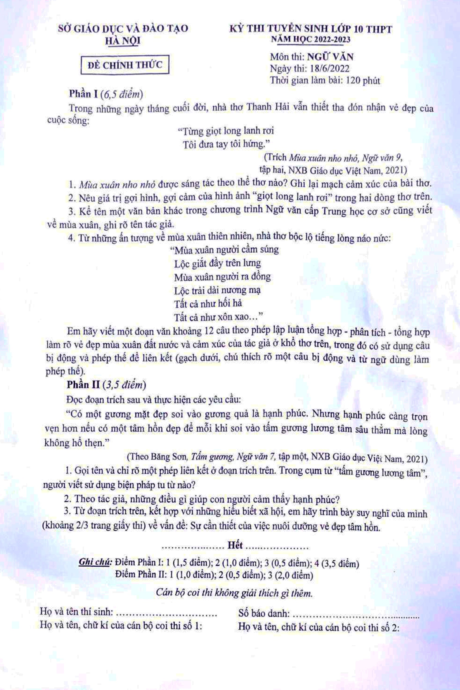 de thi mon ngu van lop 10 anh 1