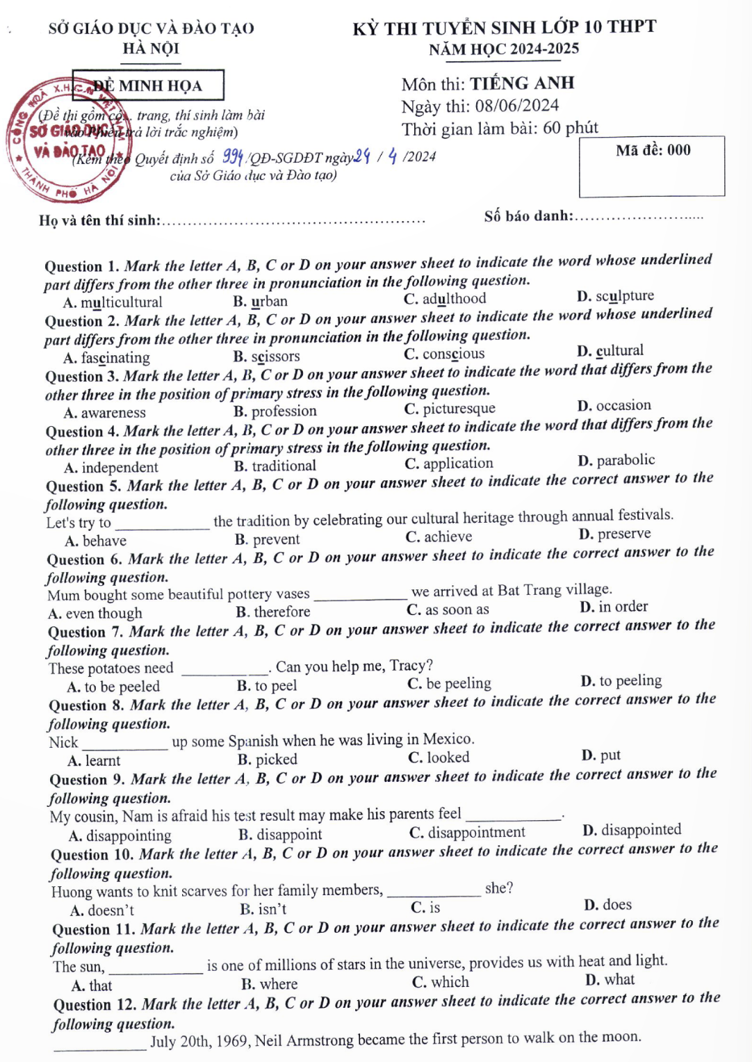 tuyen sinh lop 10 anh 3