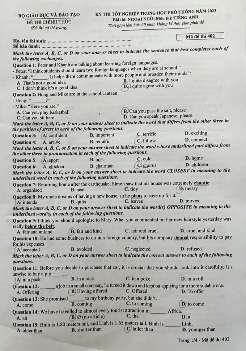 de thi Tieng Anh anh 1