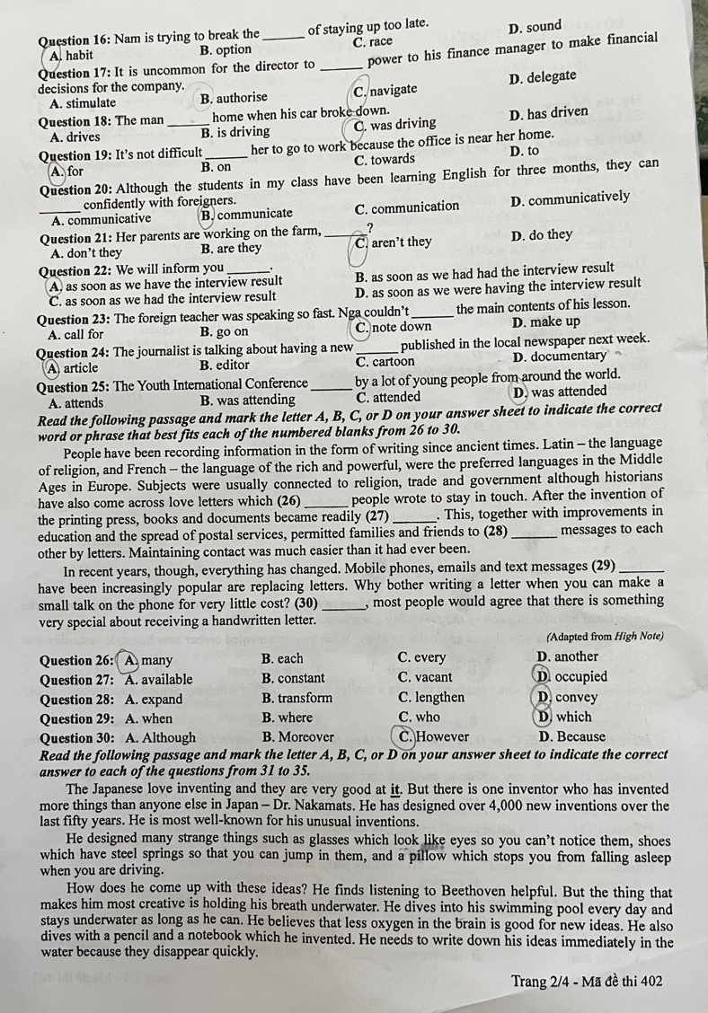 de thi Tieng Anh anh 2