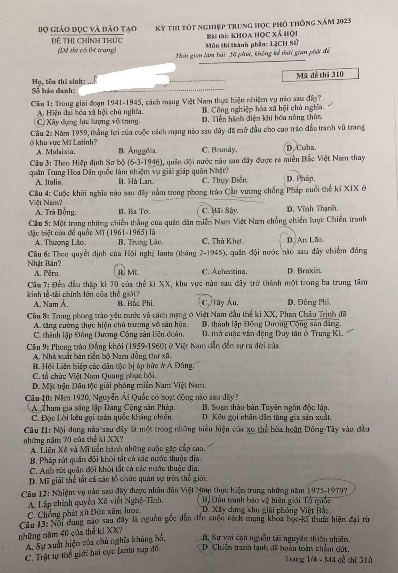 de thi Lich su anh 1