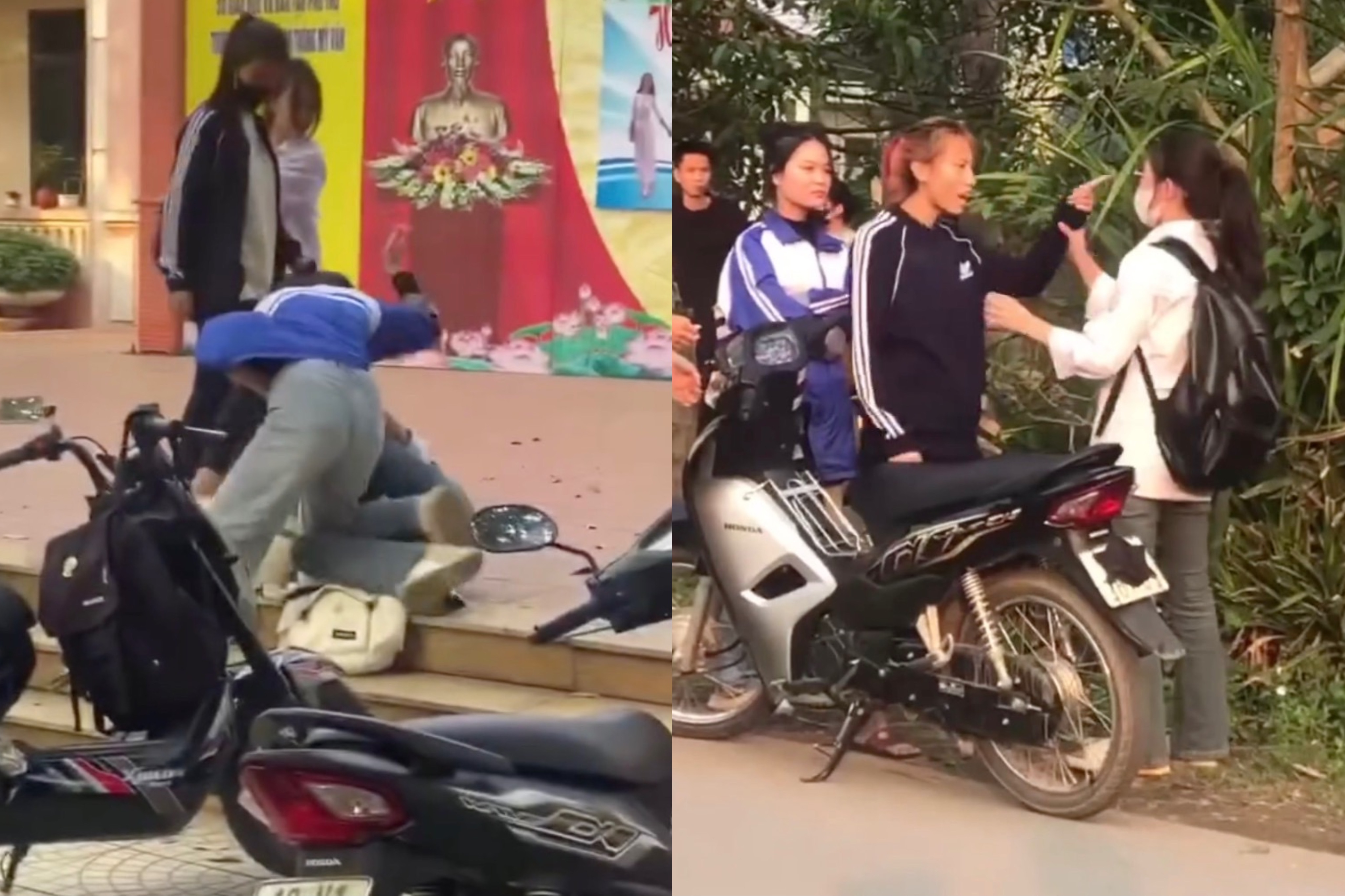 Nu sinh Phu Tho bi ban dung mu bao hiem danh vao dau hinh anh