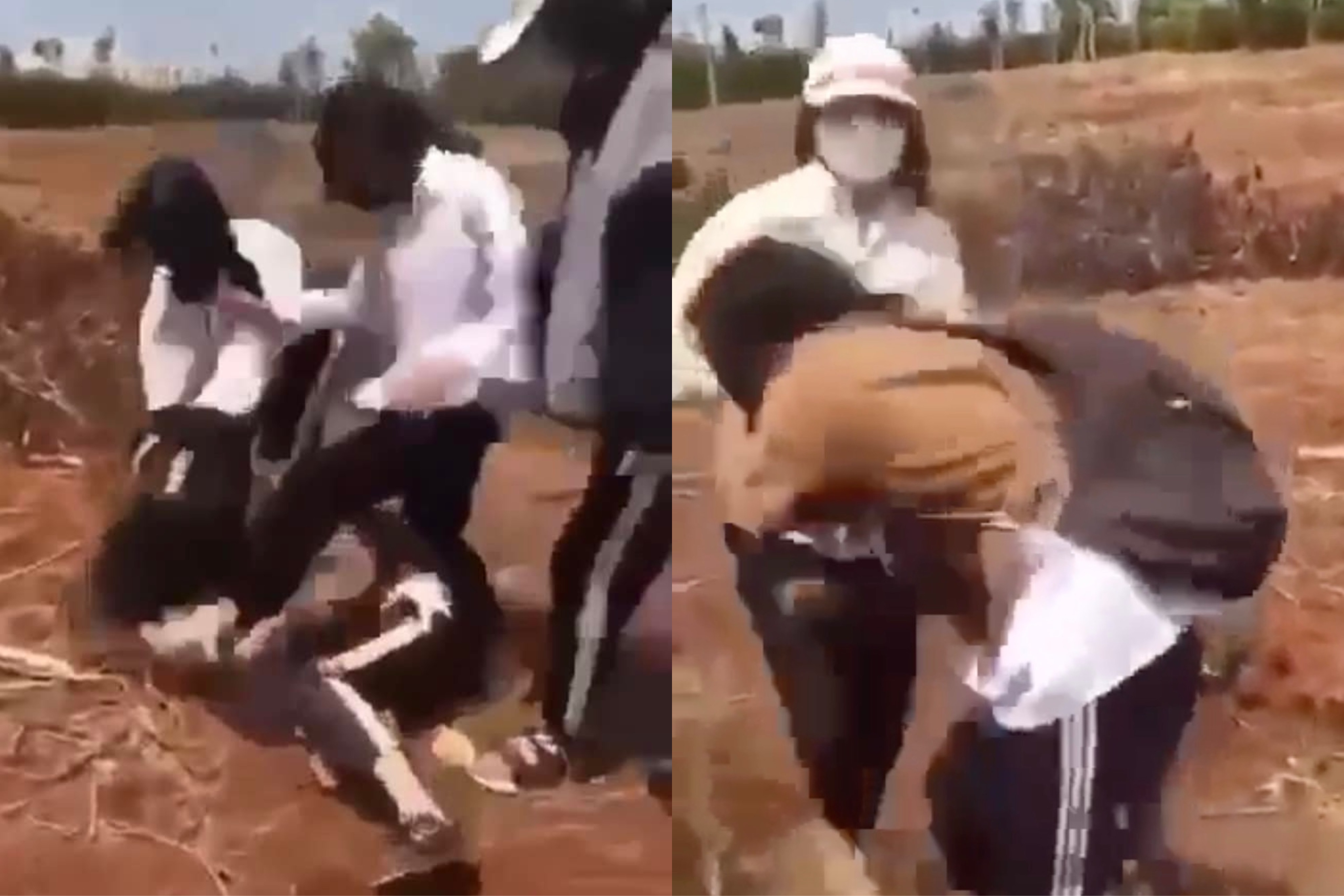 Nu sinh lop 9 o Gia Lai bi ban hoc hanh hung tap the hinh anh