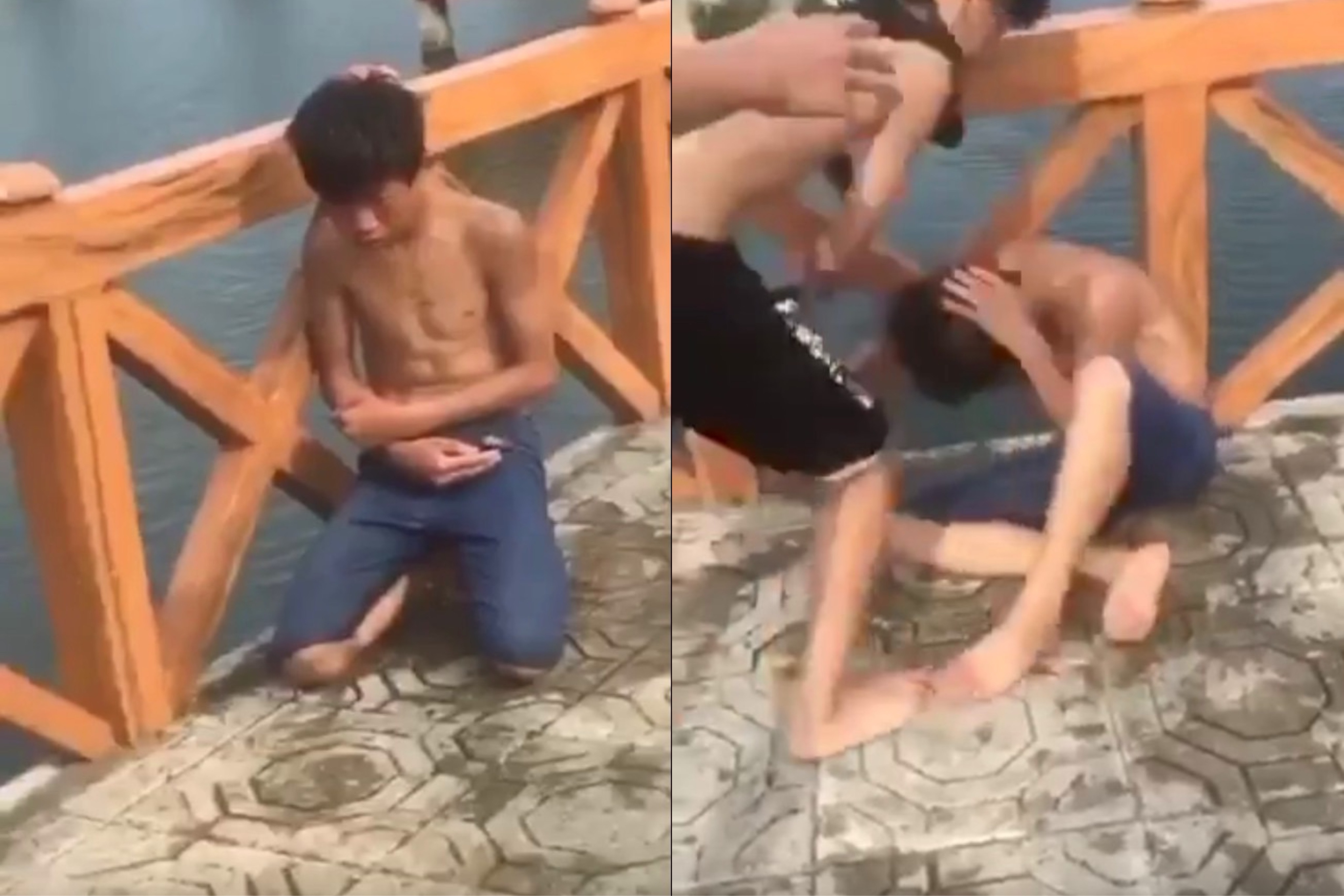 Nam sinh lop 9 bi ban danh hoi dong, bat quy xin loi hinh anh