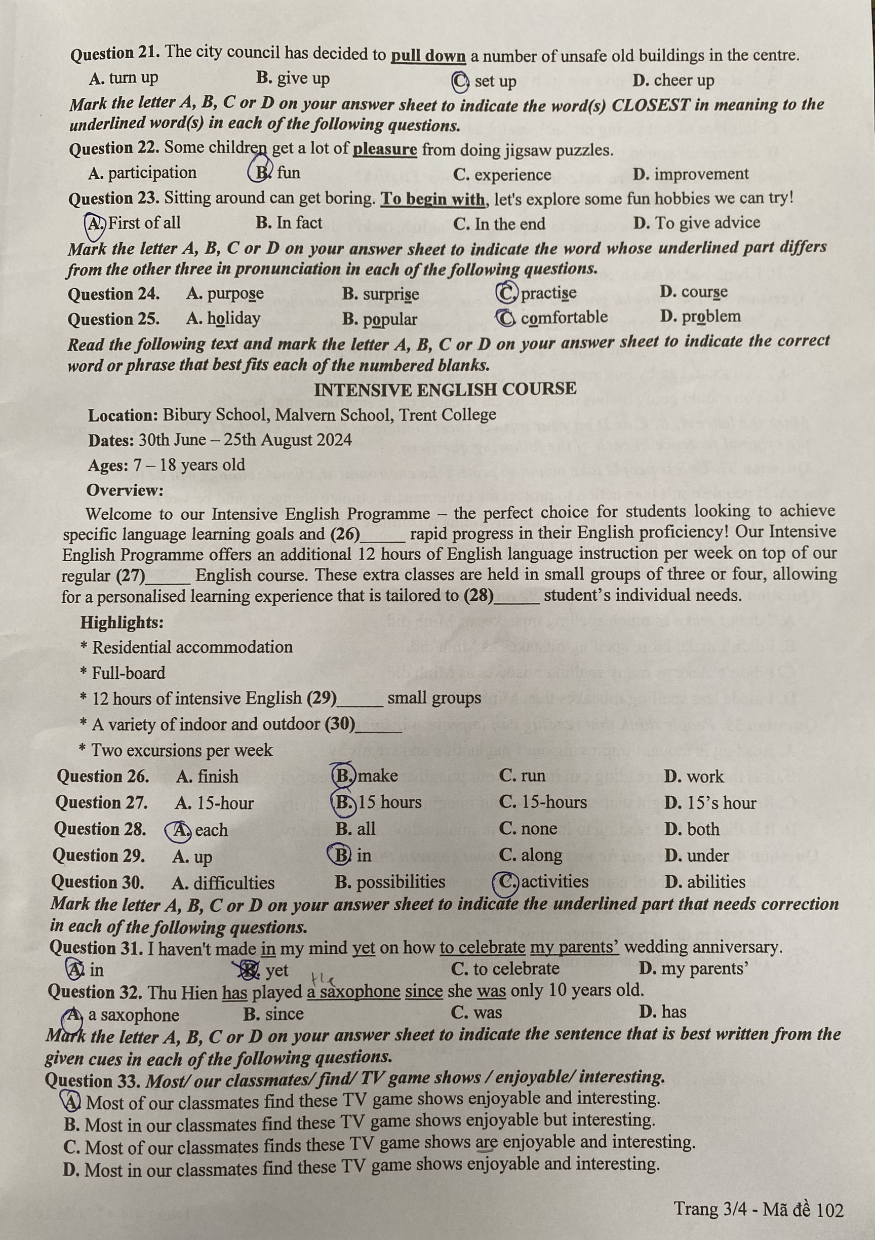 de thi Ngoai ngu anh 27