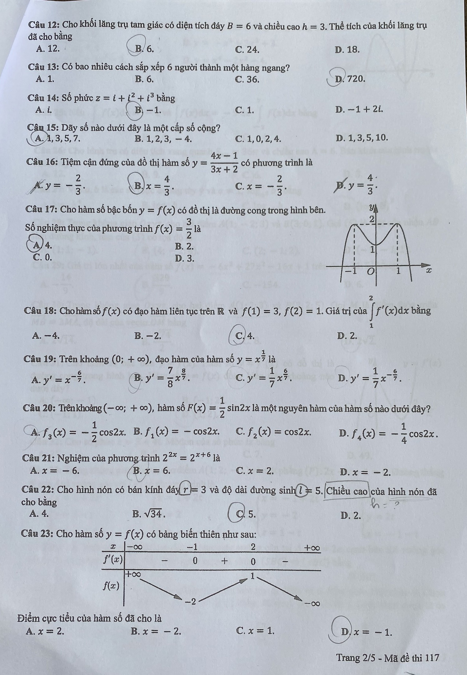 đáp án môn Toán ảnh 2 dap an mon Toan anh 2