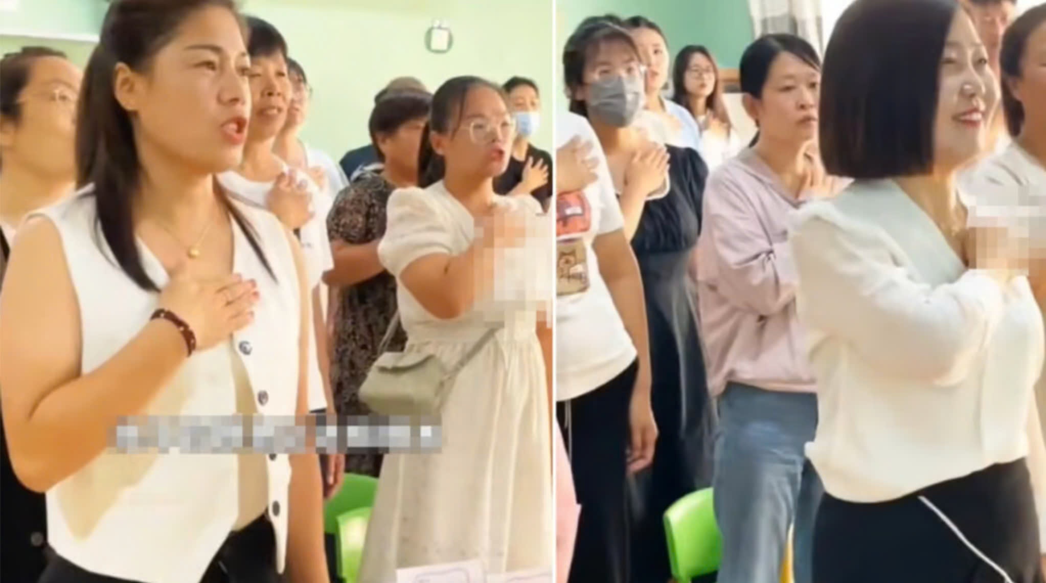 Hieu truong o Trung Quoc bat phu huynh hua khong gian du voi giao vien hinh anh