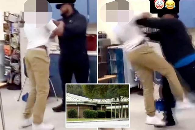 Nguoi me o My doi bo tu thay giao tum co ao, nem hoc sinh xuong dat hinh anh