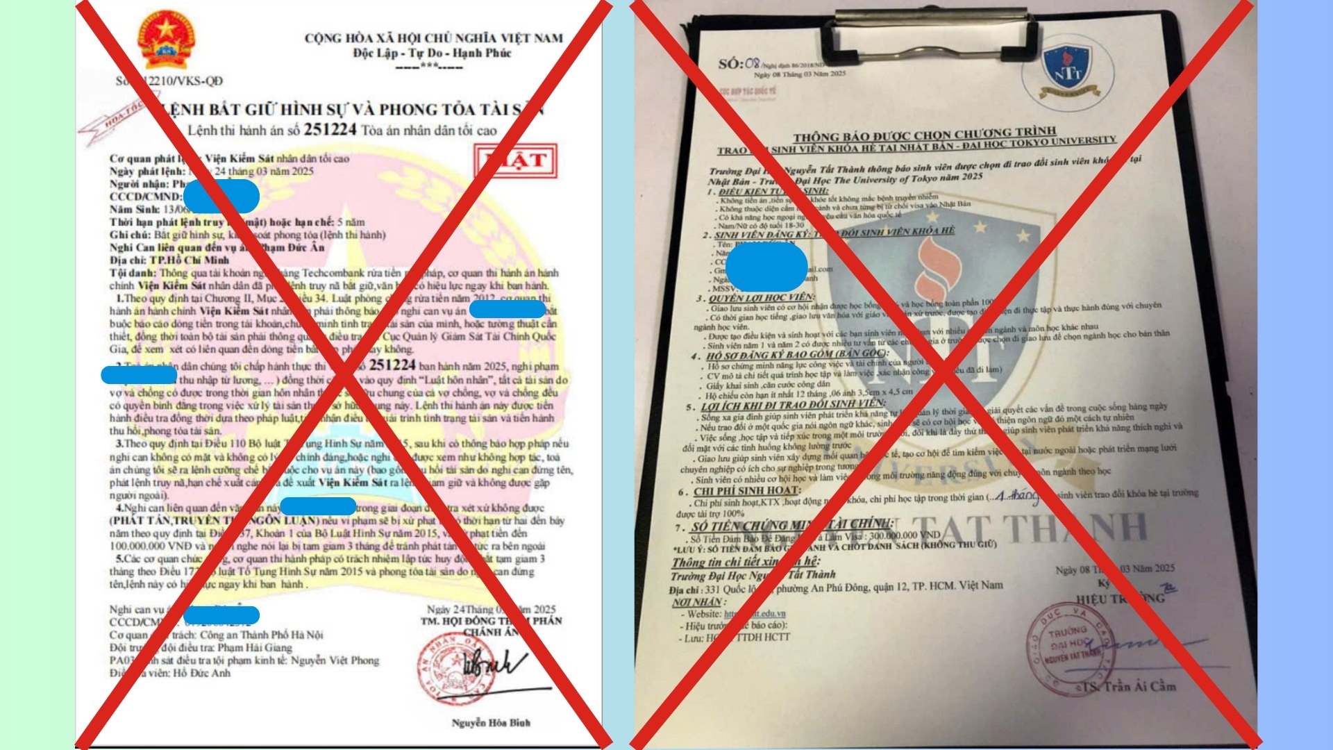 Sinh vien nhan 'lenh bat giu va phong toa tai san', truong ra canh bao hinh anh