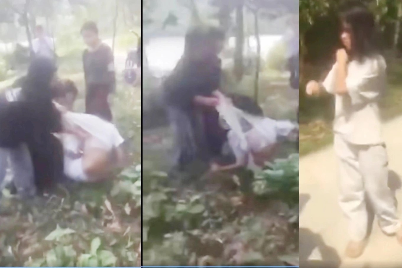 Nu sinh lop 7 o Thanh Hoa bi danh hoi dong, lot ao hinh anh