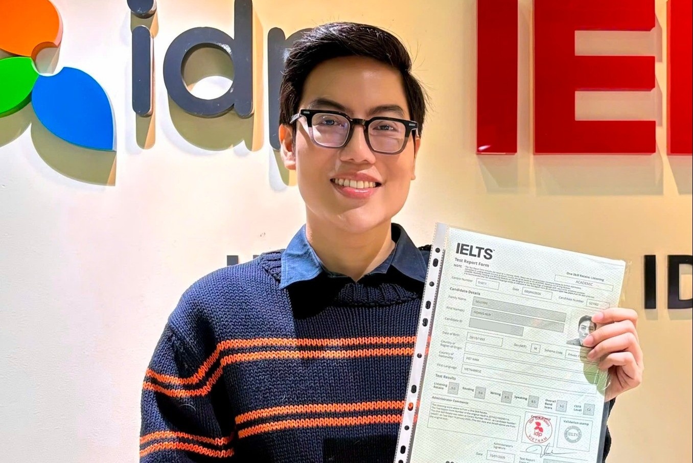 TikToker Huy Forum thong bao dat 9.0 IELTS lan thu ba hinh anh