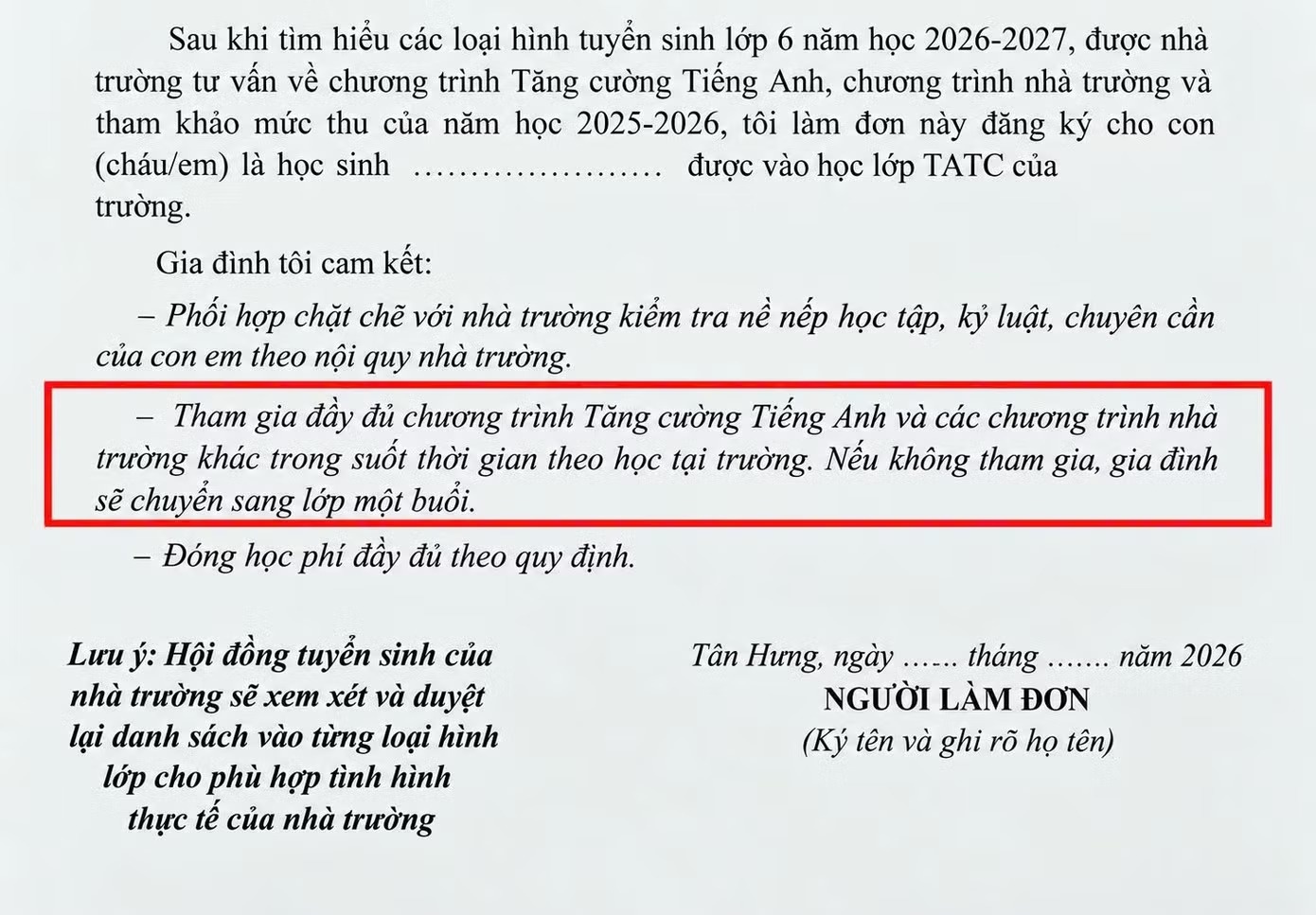 Phụ huynh tố trường ở TP.HCM ép phải học môn liên kết mới được bán trú