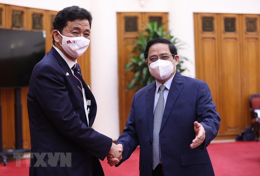 Chu tich nuoc, Thu tuong tiep bo truong Quoc phong Nhat Ban hinh anh