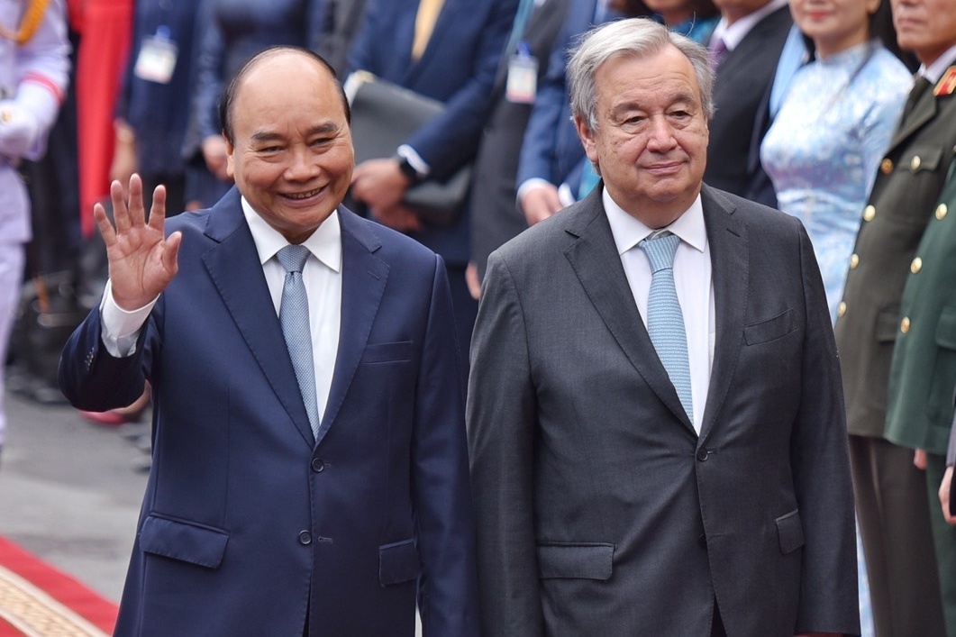 Chu tich nuoc chu tri le don tong thu ky Lien Hop Quoc hinh anh