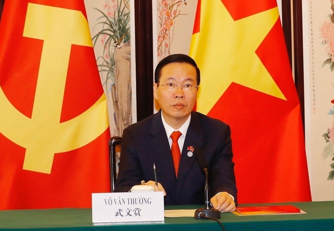 Ong Vo Van Thuong hoi dam voi Bi thu Ban Bi thu Trung Quoc hinh anh