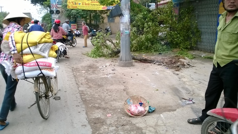 Hiện trường vụ tai nạn.