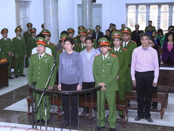 Bị cáo Dương Tự Trọng ở phiên sơ thẩm. Ảnh: TTXVN.