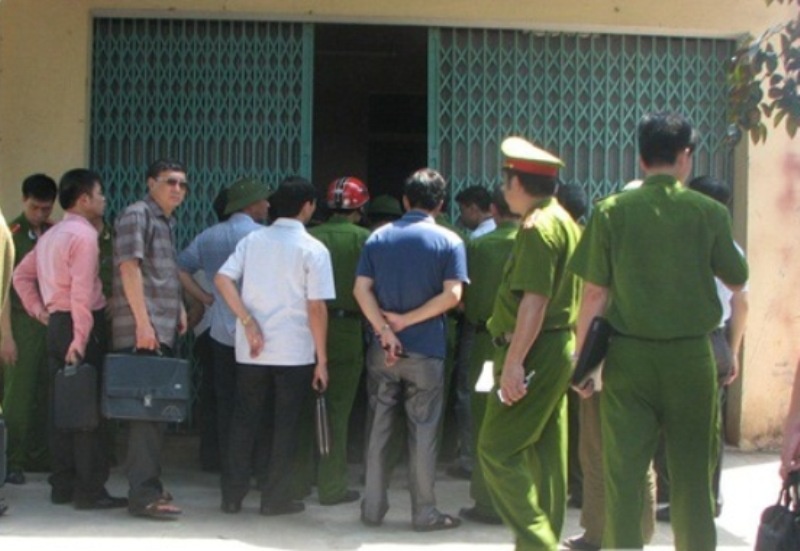 Ngôi nhà anh Thưởng, nơi xảy ra sự việc.