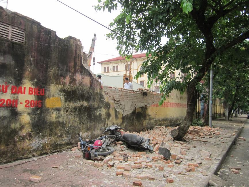 Hiện trường vụ tai nạn.