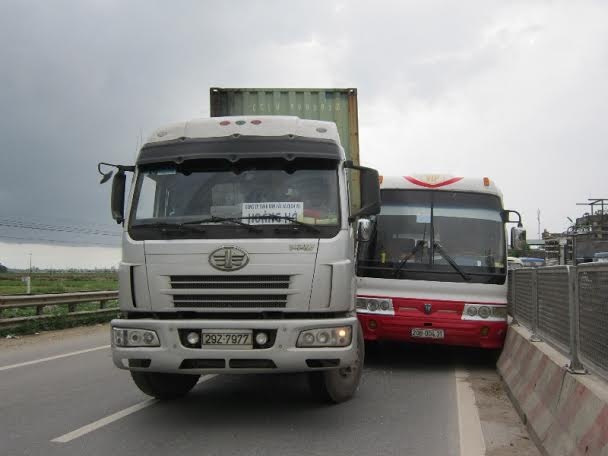 Hiện trường vụ va chạm.