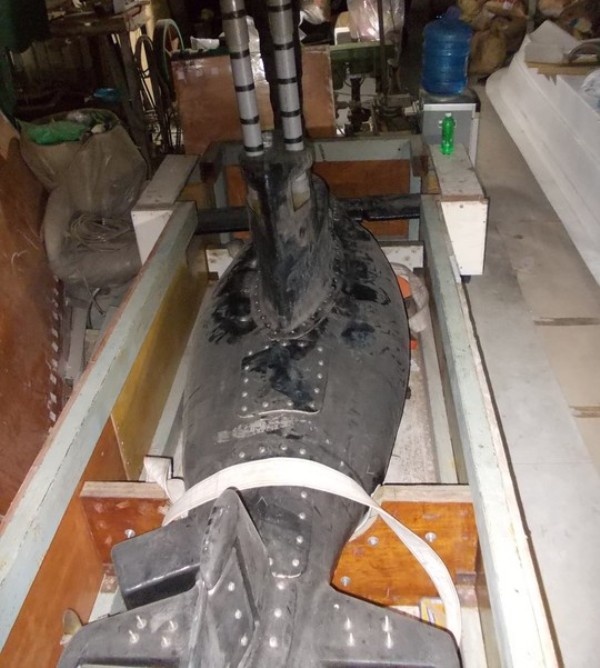 Tàu ngầm Yết Kiêu 1 tại xưởng ở Bình Tân hiện nay