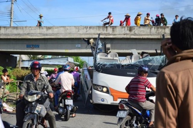 Hiện trường vụ tai nạn.