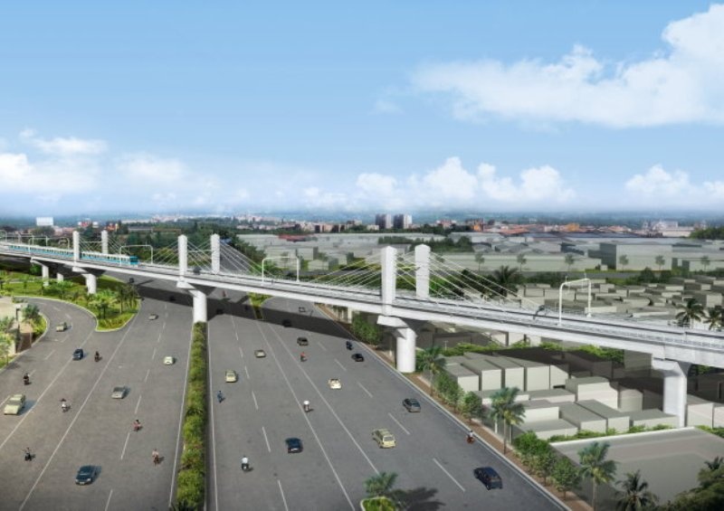 Mô hình cầu metro Điện Biên Phủ