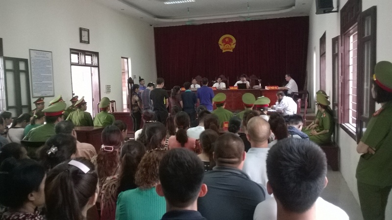 Quang cảnh phiên tòa xử phúc thẩm bị cáo Tuấn