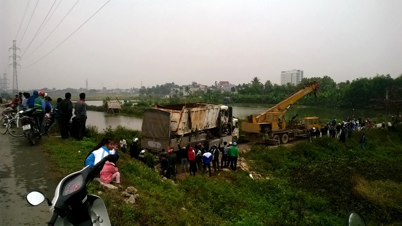 Hiện trường vụ tai nạn. Ảnh: Duy Cảnh.