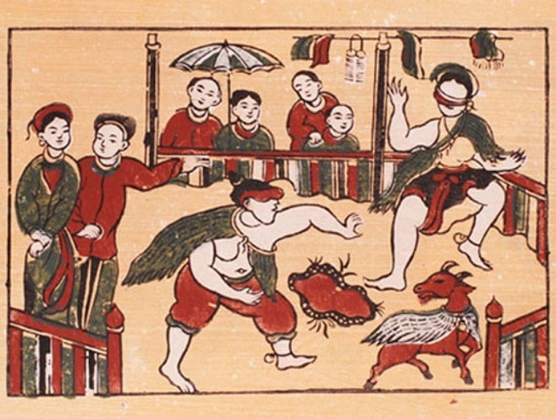 Do xo di mua tranh Dong Ho co hinh con de hinh anh