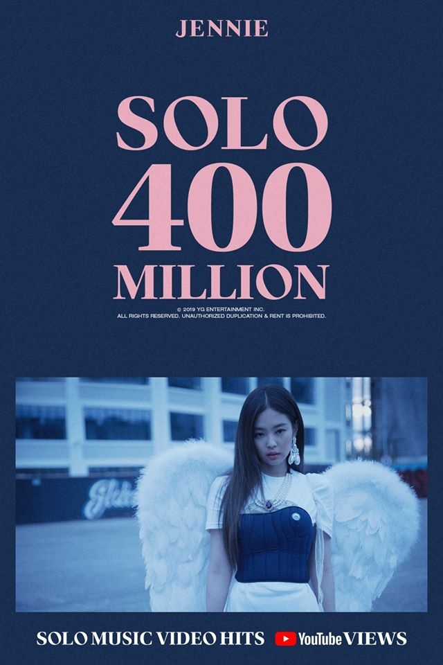 Jennie lập kỷ lục, MV Solo, 400 triệu lượt xem, Blackpink ảnh 1 Jennie lap ky luc, MV Solo, 400 trieu luot xem, Blackpink anh 1