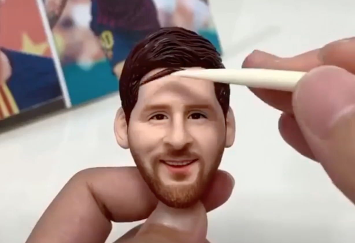 Nghe nhan che tac khuon mat Messi tu dat set hinh anh