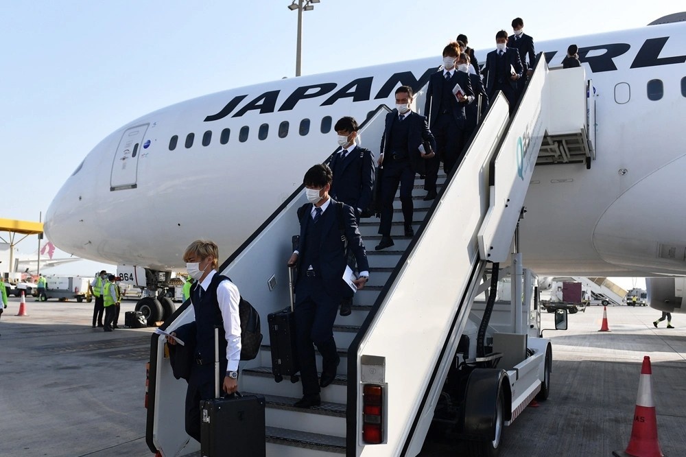 Nhom tuyen thu Nhat Ban lo buoi tap truoc tran gap Viet Nam hinh anh