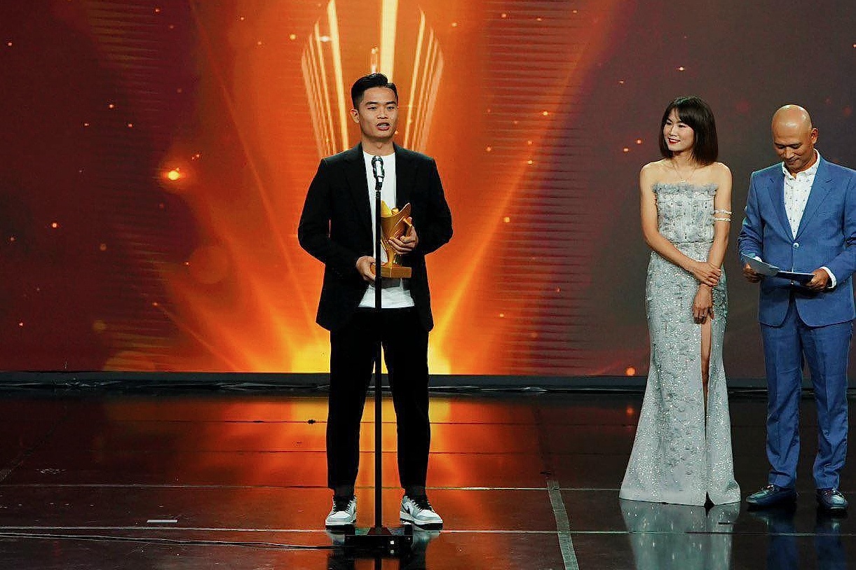 Quang Huy, Thanh Thuy gianh giai VDV cua nam o Cup Chien thang hinh anh