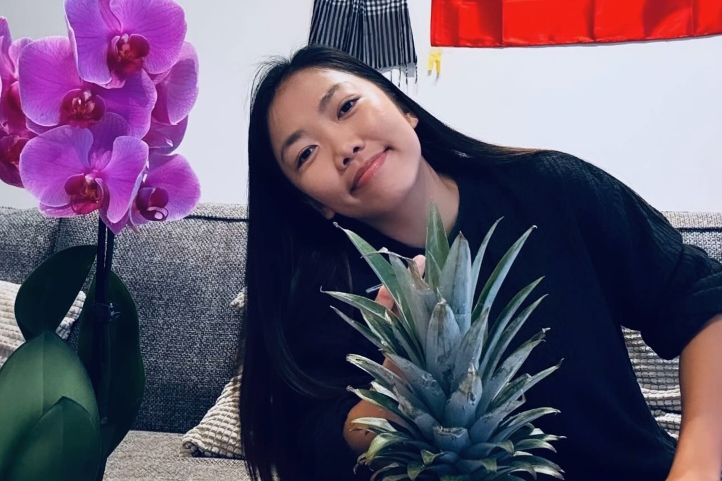 Huynh Nhu hat ve chuc Tet Giap Thin hinh anh