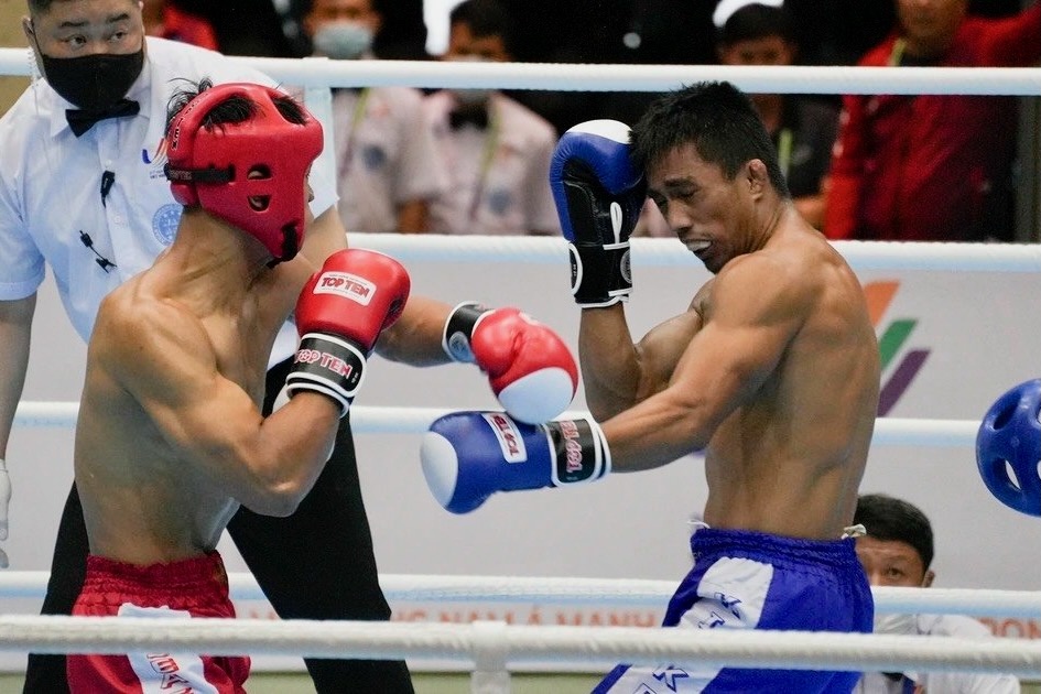 4 nha vo dich SEA Games 32 tranh tai o giai kickboxing toan quoc hinh anh