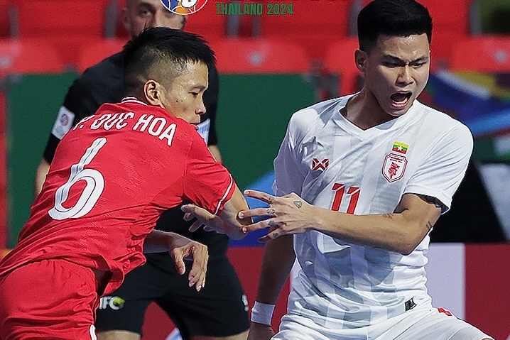 Tuyen futsal Viet Nam bi Myanmar cam hoa 1-1 hinh anh