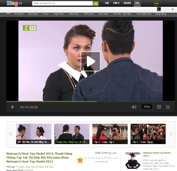 Vietnam’s Next Top Model dan dau bang xep hang TV Show hinh anh
