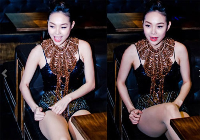 Bong mat ngam BST quan sieu ngan cua Minh Hang hinh anh