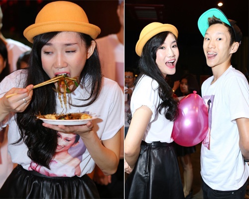 A quan Thu thach cung buoc nhay bi bat an banh trang tron hinh anh